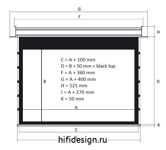 ����� kauber blue label tensioned bt cinema 104" clear vision